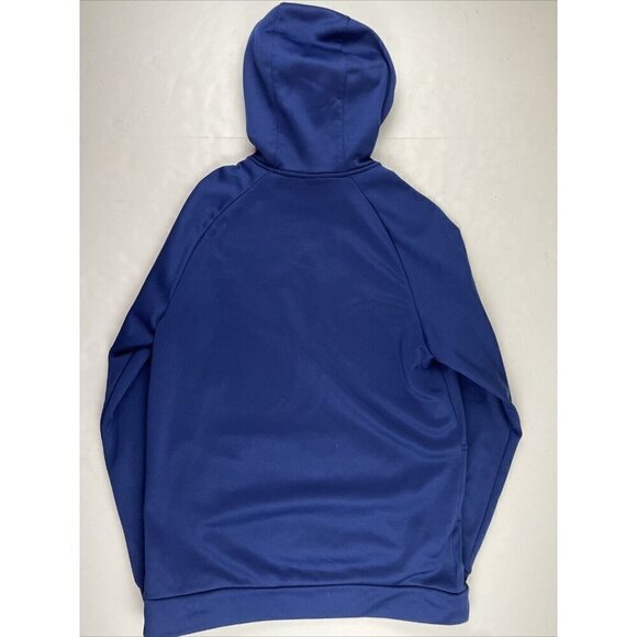 Nike Hoodie Sweatshirt Men’s M Dri Fit Navy Blue High Scuba Neck Zip Pocket - Picture 3 of 10